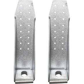 Holdown Shearwall Attachment ,Heavy Tension Tie Kit Deck Brackets(11-Gauge) with Hot Dipped Ainc-Aluminum Alloy(9 5/8 × 2 1/2× 2 3/8 inch , Thk:3mm,Silver) for Fixing Anchor & Light Gauge (4pcs)