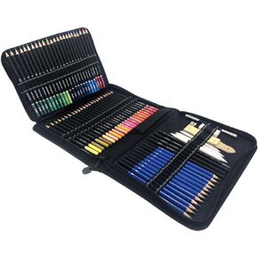 72 Colored Pencils for Adult Coloring, Oil-Based Coloring Pencils, 12 Artist Sketching Drawing Pencils, Art Craft Supplies, Coloring Pencils Set Gift for Adults Kids Beginners