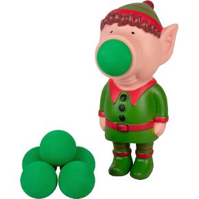 Hog Wild Holiday Christmas Elf Popper Toy - Squeeze & Shoot Foam Balls Up to 20ft - Gift for Kids, Boys & Girls