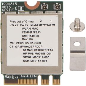 SUNGOOYUE WiFi 6E Wireless Network Card, 2400Mbps Gigabit High Speed 2.4G 5G 802.11AX M.2 NGFF Bluetooth 5.2 NIC Adapter Supports Windows 11/10 (64bit)