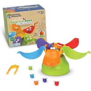 Learning Resources Blooming Balance Bees Fine Motor Sorting Eco Friendly Set - Preschool Learning Activities for Kids Ages 3+, Montessori Toys for Toddlers