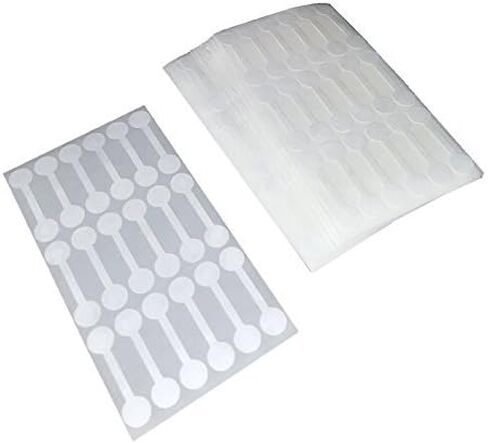 500 Pieces Jewelry Repair, Price and Indentification Tags/Tyvek Self Adhesive Long Dumbbell/Barbell Jewelry Price Tags (Silvertone) in Saudi Arabia