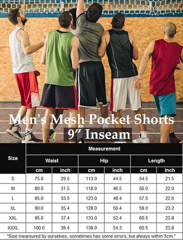 COOFANDY Mens Long Basketball Shorts Gym Athletic Workut Mesh Shorts with Pockets in Saudi Arabia