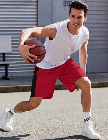 COOFANDY Mens Long Basketball Shorts Gym Athletic Workut Mesh Shorts with Pockets in Saudi Arabia