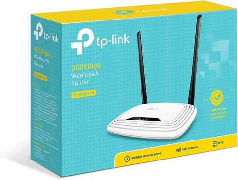موسع لاسلكي TP-Link N300، راوتر واي فاي (TL-WR841N) - 2 × 5dBi هوائيات عالية الطاقة، يدعم نقطة الوصول، WISP، حتى 300 ميجابت في الثانية in Kuwait