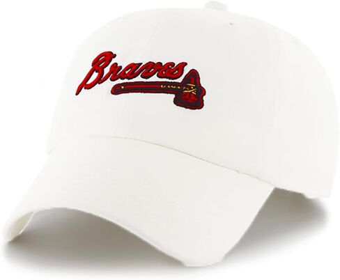 Atlanta Braves Script Logo Clean Up Adjustable Hat, Adult One Size Fits All in Saudi Arabia