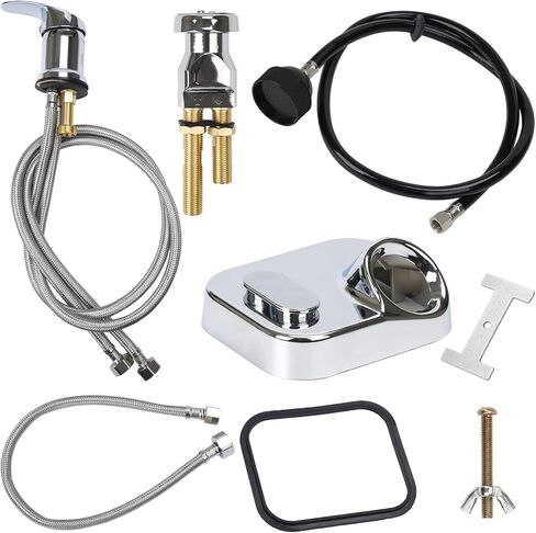 طقم قواطع فراغية لوعاء شامبو الصالون. موصل خرطوم الصنبور، صنبور وعاء الشامبو، قواطع فراغ، خرطوم وعاء الشامبو وبخاخ مناسب لمجموعة استبدال صنبور حوض الصالون in Kuwait