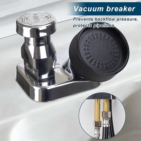 طقم قواطع فراغية لوعاء شامبو الصالون. موصل خرطوم الصنبور، صنبور وعاء الشامبو، قواطع فراغ، خرطوم وعاء الشامبو وبخاخ مناسب لمجموعة استبدال صنبور حوض الصالون in Kuwait