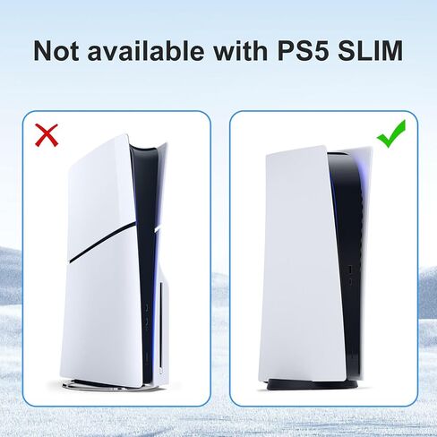 yoxxzus PS5 Wall Mount Kit Compatible with PS5 Digital/Disc Edition, With Hooks to Store VR Glasses, Headset, PS5 Controllers in Saudi Arabia