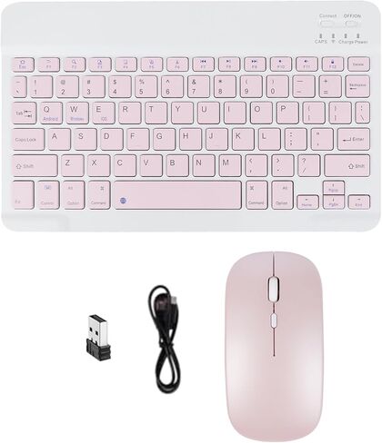 Wireless Bluetooth Keyboard and Mouse Mice Set Dual Rechargeable (Blue) in Kuwait