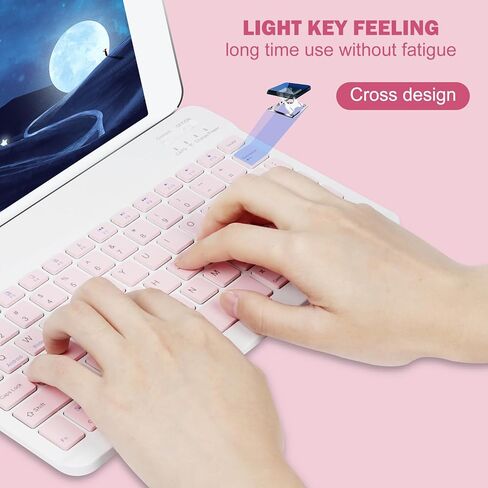 Wireless Bluetooth Keyboard and Mouse Mice Set Dual Rechargeable (Blue) in Kuwait