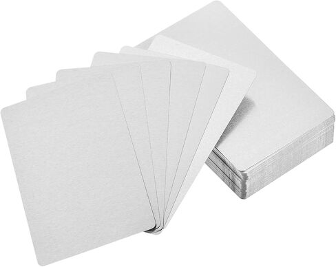 YOKIVE 200 Pack Printable Blank Card, Personalized Business Card | Double-Sided Printing, Great for DIY Card, Picture(Silver, 0.21mm Thick 3.4x2.1 Inch) in Saudi Arabia