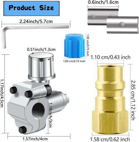 A/C Retrofit Valve Kit BPV-31 Bullet Piercing Valve for Refrigerator R12 to R134a Convert Adapter with Valve Cores Remover Tool for HVAC Refrigerant System R12 R22 R502 R134A in Saudi Arabia