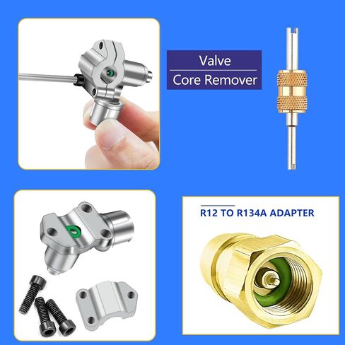A/C Retrofit Valve Kit BPV-31 Bullet Piercing Valve for Refrigerator R12 to R134a Convert Adapter with Valve Cores Remover Tool for HVAC Refrigerant System R12 R22 R502 R134A in Saudi Arabia