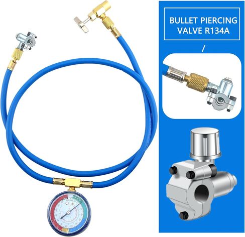 A/C Retrofit Valve Kit BPV-31 Bullet Piercing Valve for Refrigerator R12 to R134a Convert Adapter with Valve Cores Remover Tool for HVAC Refrigerant System R12 R22 R502 R134A in Saudi Arabia