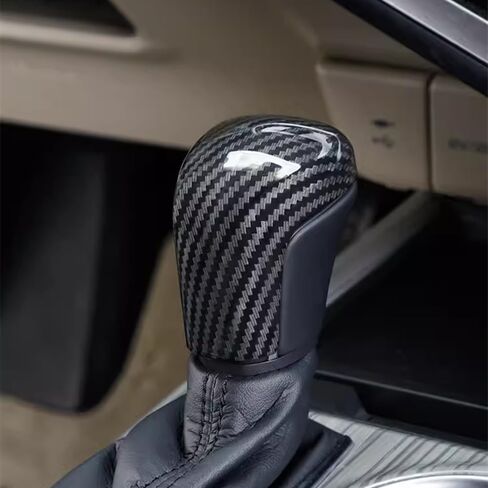 Gear Shift Knob Cover for Toyota Camry 2023 2022 2021 2020 2019 2018 for Toyota Corolla Avalon 2019-2023 Interior Accessories Protector, ABS Carbon Fiber Print Decoration Sticker Car Decal in Saudi Arabia