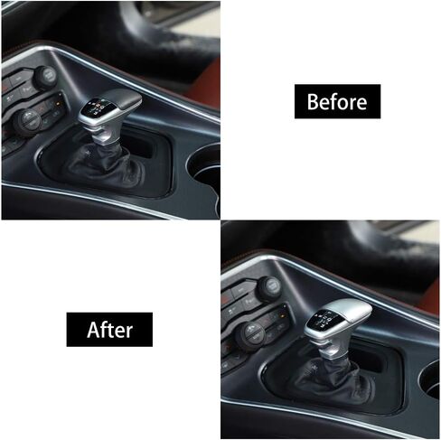 RT-TCZ for Durango Gear Shift Knob Cover Trim Red for Dodge Charger Challenger 2015 Up for Dodge Durango 2018 2019 2020 2021 2022 2023 Red Interior Accessories in Saudi Arabia