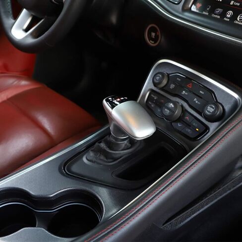 RT-TCZ for Durango Gear Shift Knob Cover Trim Red for Dodge Charger Challenger 2015 Up for Dodge Durango 2018 2019 2020 2021 2022 2023 Red Interior Accessories in Saudi Arabia