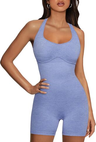 Popilush The Shapewear رومبير للنساء - ثوب فضفاض قصير متقاطع الظهر للتحكم في البطن ملابس Bodycon للجيم 2024 in Saudi Arabia
