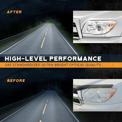 Headlights Assembly Compatible with 2006-2009 4Runner, Projector Headlights Headlamp Chrome Housing Amber Reflector Passenger and Driver Side in Saudi Arabia