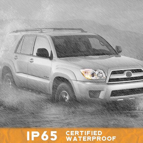 Headlights Assembly Compatible with 2006-2009 4Runner, Projector Headlights Headlamp Chrome Housing Amber Reflector Passenger and Driver Side in Saudi Arabia