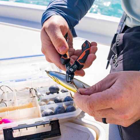 LUNAR-I Split Ring Plier | Dual Molded Grip Handles, Change Hooks, Fix Lures, Easily Open Split Rings, Saltwater Resistant, Fishing Tool, Spring Loaded, Slow Pitch Jigging in Saudi Arabia