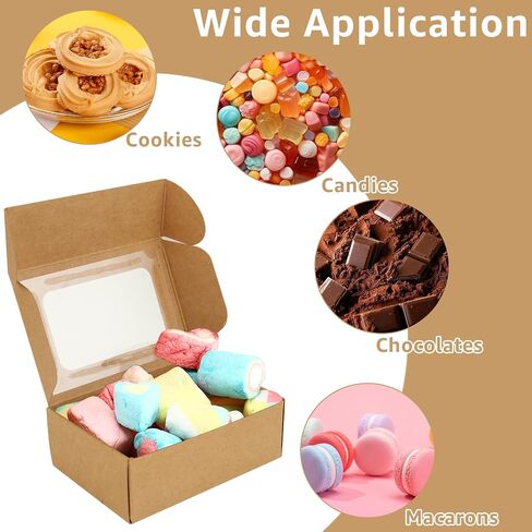 YAYODS 100 Pack Soap Boxes for Homemade 3.33" x 2.35" x 1.18" Small Soap Boxes Packaging Kraft Soap Box with Window Mini Kraft Paper Gift Boxes for Homemade Soap, Bakery, Candy, Cookies in Saudi Arabia