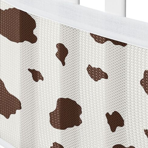 Sweet JoJo Designs + BreathableBaby Brown Western Cow Print Boy Girl Gender Neutral Breathable Mesh Crib Liner Baby Infant Southern Charm Country South Wild West Steer Animal Chocolate in Saudi Arabia