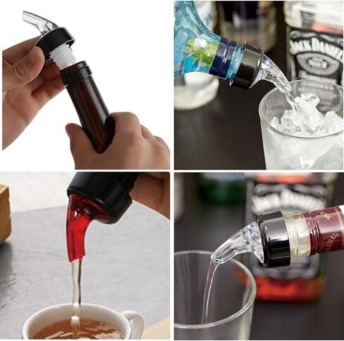 Automatic Measured Bottle Pourer Liquor Spout Quick Shot Spirit Liquor Pourer Wine Dispenser for Home Bar 1.0oz/30ml(Clear, 4 Pack) in Kuwait