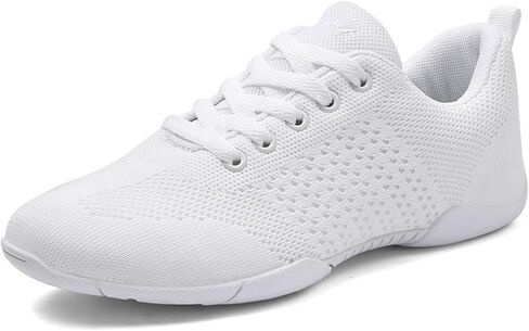 Girls Cheerleading Shoes White Dance Shoes Cheer Shoes Women Breathable Youth Cheer Competition Sneakers Athletic Training Dance Tennis Walking Shoes Little Kid 12- Women 11.5 in Kuwait