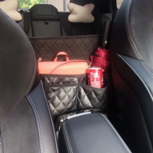 حامل حقيبة يد لمحفظة السيارة، حامل جيوب جلدية للسيارة بين المقاعد الأمامية، حاجز للحيوانات الأليفة في المقعد الخلفي للأطفال، تخزين منظم السيارة بسعة كبيرة in Kuwait