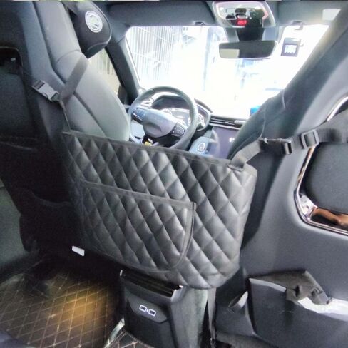 حامل حقيبة يد لمحفظة السيارة، حامل جيوب جلدية للسيارة بين المقاعد الأمامية، حاجز للحيوانات الأليفة في المقعد الخلفي للأطفال، تخزين منظم السيارة بسعة كبيرة in Kuwait