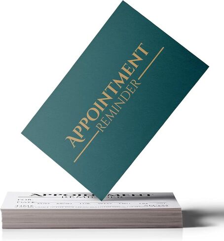 ITZAMNA Green Appointment Cards Vintage Client Appointment Reminder Card for Salon Makeup Artist Hair Stylist Nail Beauty Therapy Dentist pet Care 100 Card in Saudi Arabia