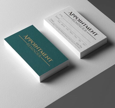 ITZAMNA Green Appointment Cards Vintage Client Appointment Reminder Card for Salon Makeup Artist Hair Stylist Nail Beauty Therapy Dentist pet Care 100 Card in Saudi Arabia