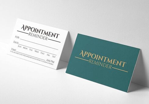 ITZAMNA Green Appointment Cards Vintage Client Appointment Reminder Card for Salon Makeup Artist Hair Stylist Nail Beauty Therapy Dentist pet Care 100 Card in Saudi Arabia