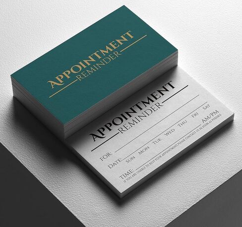 ITZAMNA Green Appointment Cards Vintage Client Appointment Reminder Card for Salon Makeup Artist Hair Stylist Nail Beauty Therapy Dentist pet Care 100 Card in Saudi Arabia