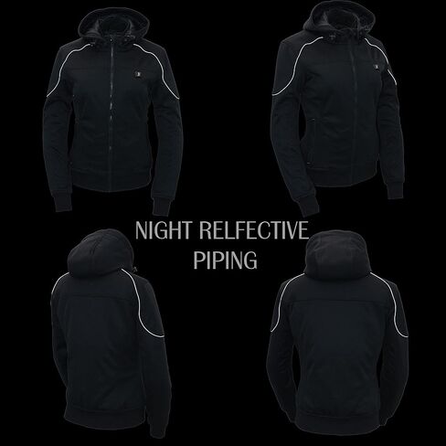 Nexgen Heat MPL2761SET سترة نسائية سوداء "ساخنة" بنمط سباقات دافئة للمشي لمسافات طويلة وركوب الخيل مع بطارية in Kuwait