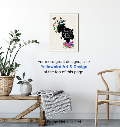 African American Girls Motivational Wall Art - Black Art - Inspirational Poster - Teens, Little Girls Bedroom, Kids Room - Positive Quotes - Encouragement Sayings - Daughter Gifts - Family Wall Decor in Saudi Arabia