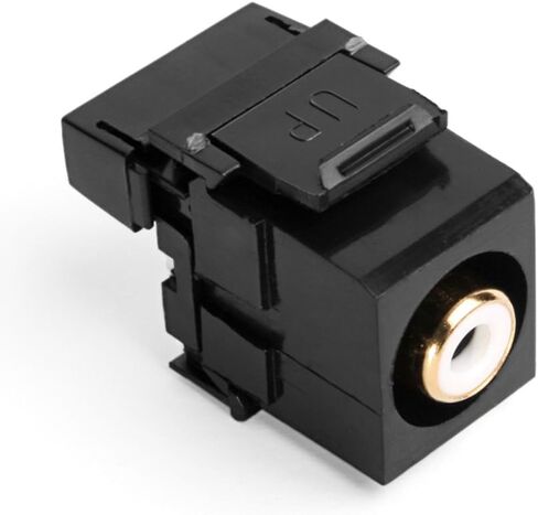Leviton 40735-RWE QuickPort RCA 110 نوع، برميل أبيض، أسود in Saudi Arabia