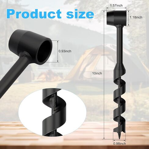 رأس مثقاب يدوي من Rocaris مقاس 1 × 10 بوصة لسهولة الحفر على الخشب، مثالية للتخييم ومهام الأعمال الخشبية in Kuwait