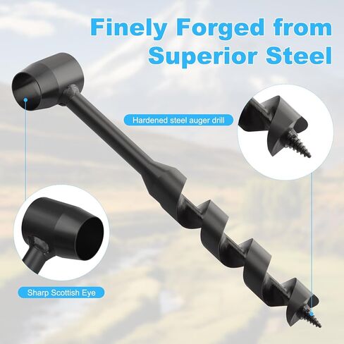 رأس مثقاب يدوي من Rocaris مقاس 1 × 10 بوصة لسهولة الحفر على الخشب، مثالية للتخييم ومهام الأعمال الخشبية in Kuwait