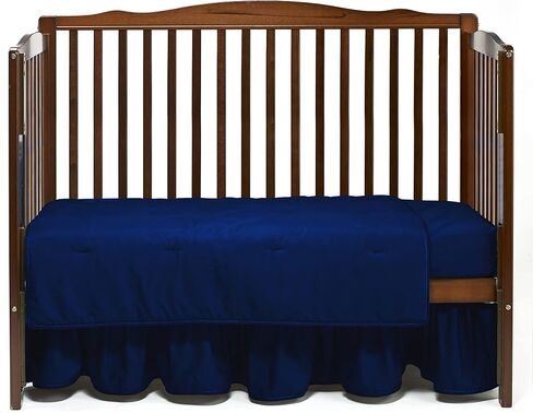 aBaby Baby Crib Bedding Set – 3 Piece Premium Quality Nursery Bedding for Boys and Girls, Includes Super Soft & Machine Washable Fitted Crib Sheet, Comforter and Dust Ruffle, Black in Saudi Arabia