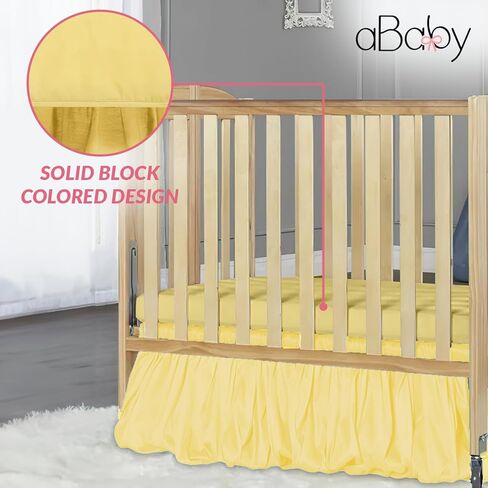 طقم سرير أطفال aBaby - 3 قطع فراش أطفال عالي الجودة للأولاد والبنات، يتضمن ملاءة سرير أطفال فائقة النعومة وقابلة للغسل في الغسالة، ولحاف وكشكشة من الغبار، أسود in Kuwait
