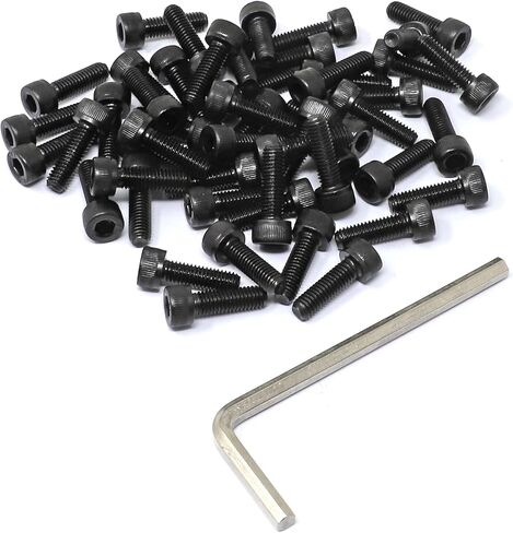 iexcell 100 Pcs M3 x 30/35/40/45/50 Alloy Steel 12.9 Grade Hex Socket Head Cap Screws Bolts Assortment Kit, Black Oxide Finish in Saudi Arabia