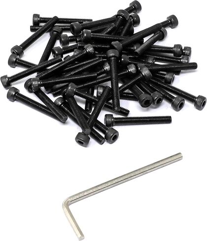 iexcell 100 Pcs M3 x 30/35/40/45/50 Alloy Steel 12.9 Grade Hex Socket Head Cap Screws Bolts Assortment Kit, Black Oxide Finish in Saudi Arabia