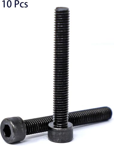 iexcell 100 Pcs M3 x 30/35/40/45/50 Alloy Steel 12.9 Grade Hex Socket Head Cap Screws Bolts Assortment Kit, Black Oxide Finish in Saudi Arabia