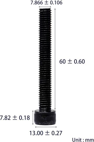 iexcell 100 Pcs M3 x 30/35/40/45/50 Alloy Steel 12.9 Grade Hex Socket Head Cap Screws Bolts Assortment Kit, Black Oxide Finish in Saudi Arabia