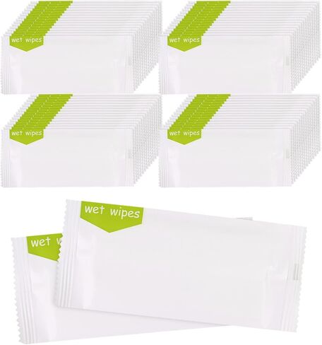 Individual Hand Wipes, 100 Packs Individual Wet Wipes, Quickly Cleaning Our Hands, Individually Wrapped Bulk large Wet Wipes Homeless, Suitable for Restaurants, Weddings and Barbeques (C-19) in Saudi Arabia