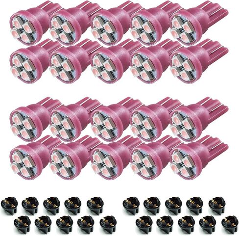 PA LED 6PCS T10 168 194 Led instrument LEDnel Dash Light Bulb 1/2" Twist Lock Socket -12V (Purple) in Saudi Arabia