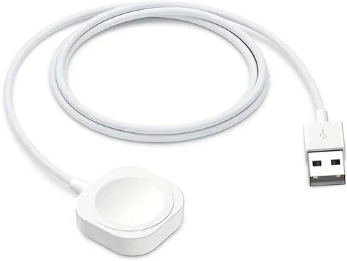 قاعدة شحن ساعة ذكية لساعة أبل، كابل شحن مغناطيسي USB iWatch بطول 1 متر/3.3 قدم، متوافق مع سلسلة ساعات Apple 1-8/SE/Ultra (دائرية) in Saudi Arabia